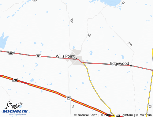 Mapa MICHELIN Wills Point - ViaMichelin