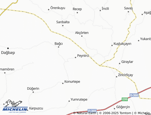 MICHELIN Peynirci map - ViaMichelin