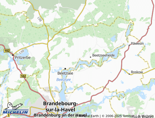 MICHELIN Butzow map - ViaMichelin