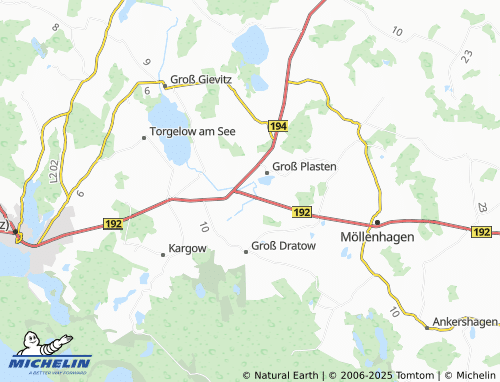 Mapa MICHELIN Klein Plasten - ViaMichelin