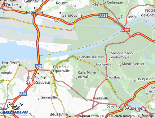 MICHELIN Berville-sur-Mer map - ViaMichelin