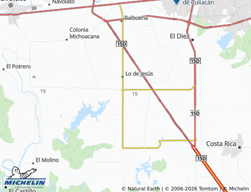 MICHELIN Los Pinos, Benito Juárez map - ViaMichelin