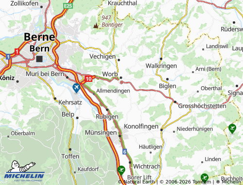 MICHELIN-Landkarte Worb SBB - ViaMichelin