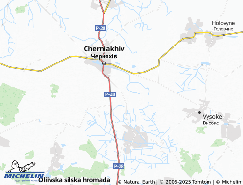 MICHELIN Velyka Horbasha map - ViaMichelin