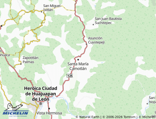 MICHELIN Santa María Camotlán map - ViaMichelin