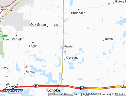 Kaart MICHELIN Prairie - ViaMichelin
