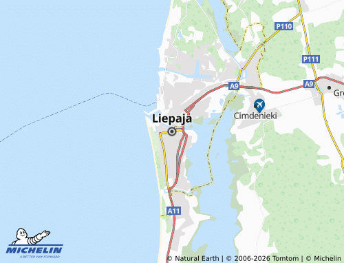 Mapa MICHELIN Liepaja - ViaMichelin