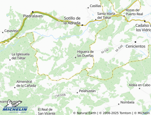 MICHELIN-Landkarte Higuera de las Dueñas - ViaMichelin