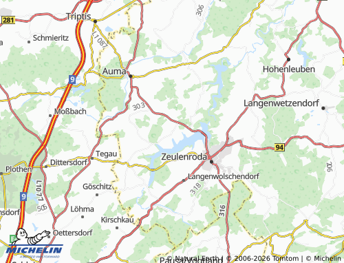 MICHELIN Zadelsdorf map - ViaMichelin