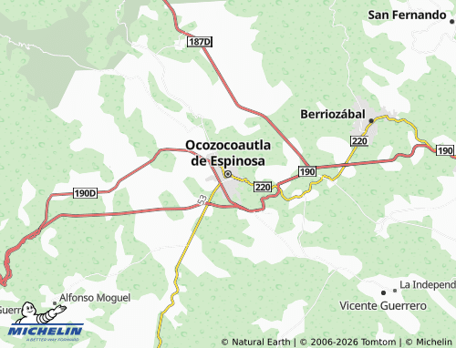 Kaart MICHELIN Ocozocoautla de Espinosa - ViaMichelin
