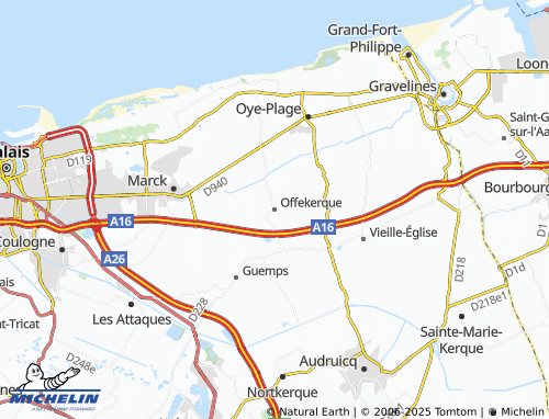 MICHELIN Offekerque map - ViaMichelin