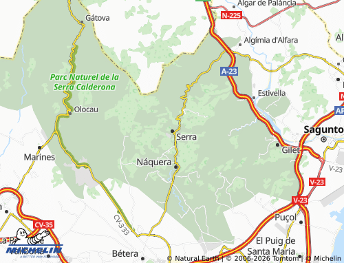Mappa MICHELIN Serra - ViaMichelin