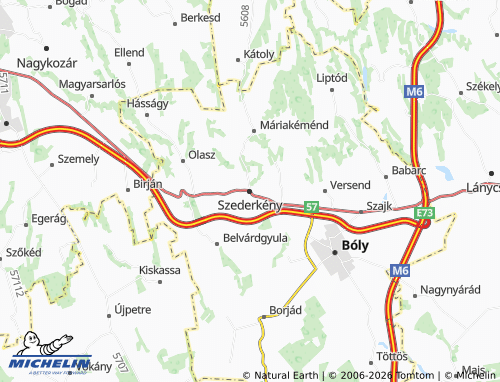 MICHELIN Szederkény map - ViaMichelin