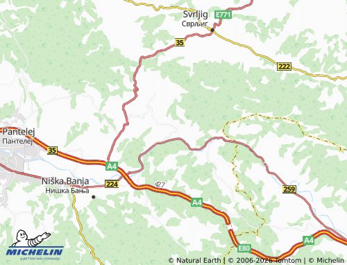 Mapa MICHELIN Sićevo - ViaMichelin