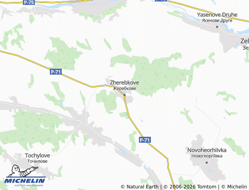 Mapa MICHELIN Zherebkove - ViaMichelin