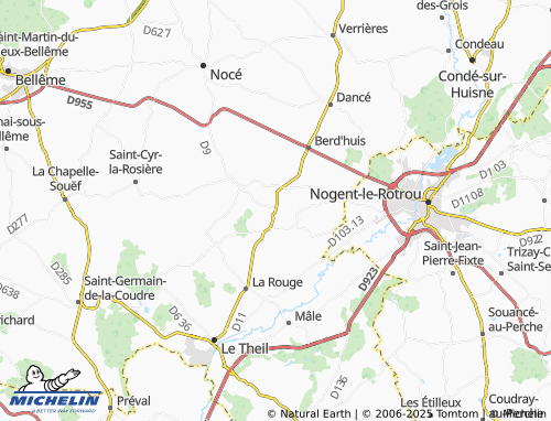 Carte MICHELIN Saint-Agnan-sur-Erre - ViaMichelin