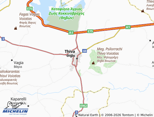 MICHELIN Thiva map - ViaMichelin