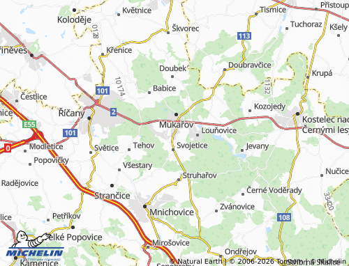 Mappa MICHELIN Srbín - ViaMichelin