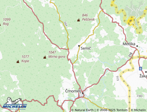 MICHELIN Trebnji Vrh map - ViaMichelin
