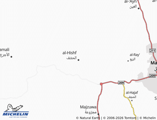 Mapa MICHELIN al-Hishf - ViaMichelin