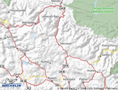 Carte MICHELIN Carabaya - ViaMichelin