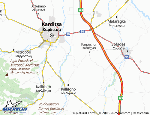 MICHELIN Ptelopoula map - ViaMichelin