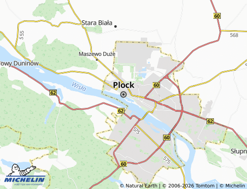 MICHELIN-Landkarte Plock - ViaMichelin