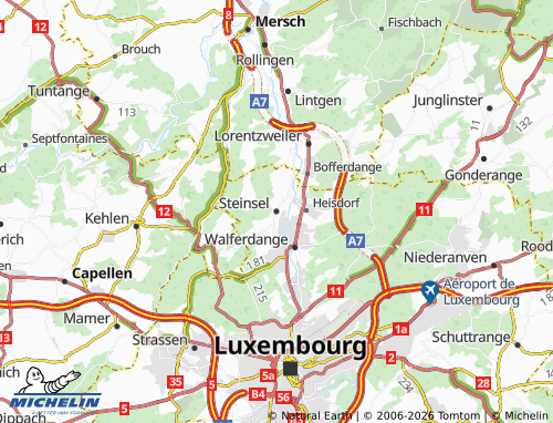 Mapa MICHELIN Steinsel - ViaMichelin