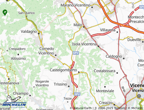 MICHELIN Canova di Cereda map - ViaMichelin