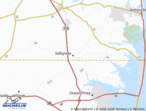 Mappa MICHELIN Selbyville - ViaMichelin