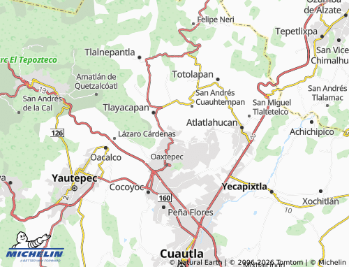 Mappa MICHELIN Jardines de Tlayacapán - ViaMichelin