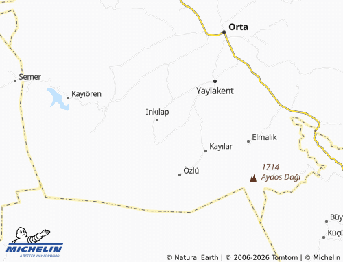 MICHELIN Gökçeören map - ViaMichelin