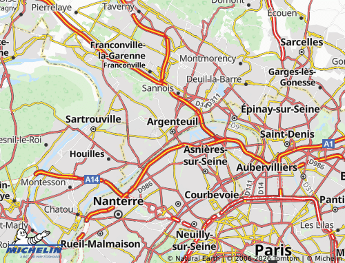 MICHELIN Argenteuil map - ViaMichelin