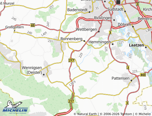 MICHELIN Weetzen map - ViaMichelin