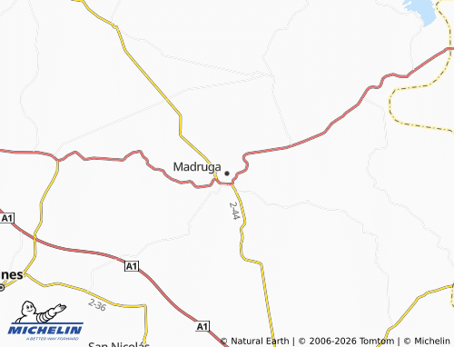 MICHELIN Madruga map - ViaMichelin