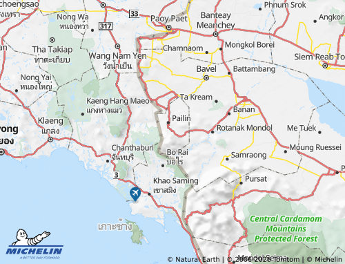 Mapa MICHELIN Pailin Town - ViaMichelin