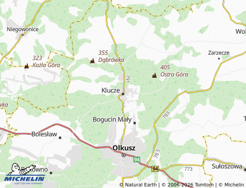 MICHELIN Klucze map - ViaMichelin