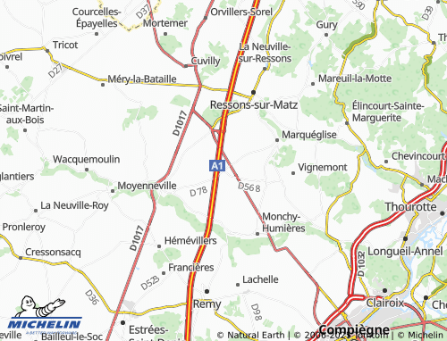Mapa MICHELIN Portes - ViaMichelin