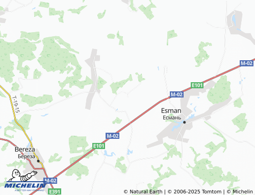 MICHELIN Popivshchyna map - ViaMichelin