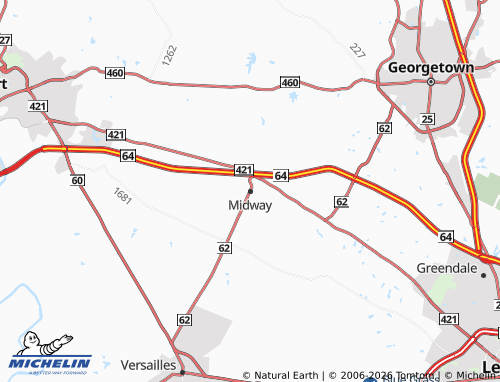 Carte MICHELIN Midway - ViaMichelin