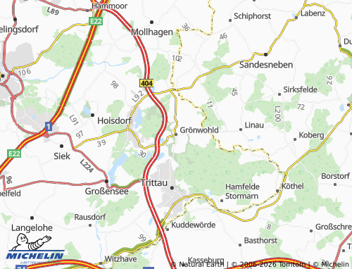 MICHELIN Grönwohld map - ViaMichelin