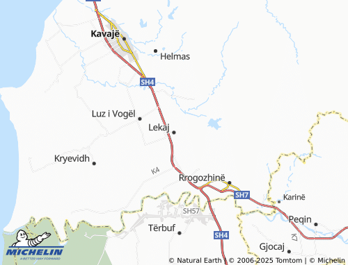 MICHELIN Lekaj map - ViaMichelin