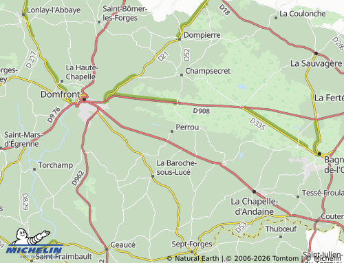 MICHELIN Perrou map - ViaMichelin