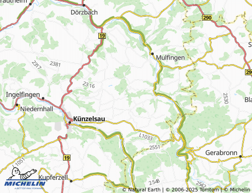 MICHELIN-Landkarte Büttelbronn - ViaMichelin