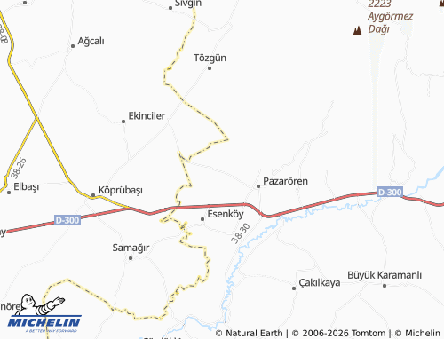 MICHELIN Oruçoğlu map - ViaMichelin
