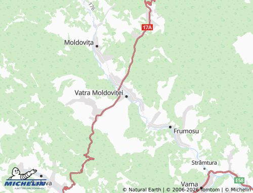 Mapa MICHELIN Vatra Moldoviței - ViaMichelin