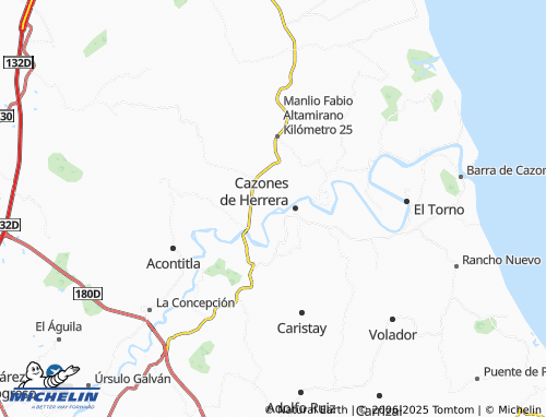 MICHELIN Paso de Cazones map - ViaMichelin