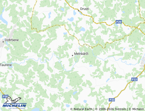 Mapa MICHELIN Melnbārži - ViaMichelin