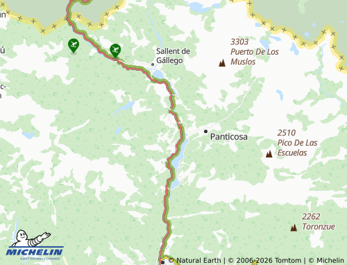 Mappa MICHELIN Sandiniés - ViaMichelin