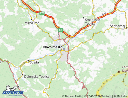 MICHELIN Novo mesto map - ViaMichelin
